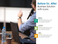 Before vs after business solution with icons