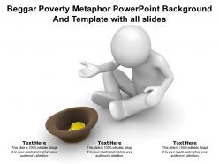 Beggar poverty metaphor powerpoint background and template with all slides