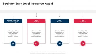 Beginner Entry Level Insurance Agent In Powerpoint And Google Slides Cpb