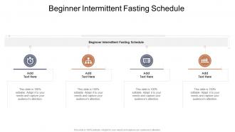Beginner Intermittent Fasting Schedule In Powerpoint And Google Slides Cpb