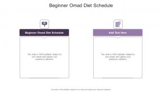 Beginner Omad Diet Schedule In Powerpoint And Google Slides Cpb