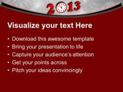 Beginning new year 2013 concept powerpoint templates ppt themes and graphics