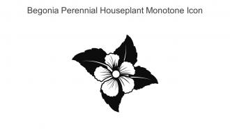 Begonia Perennial Houseplant Monotone Icon In Powerpoint Pptx Png And Editable Eps Format