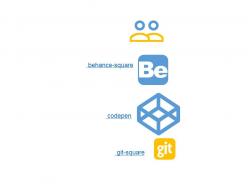 Behance codepen git square ppt icons graphics