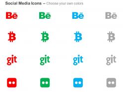 Behance flickr git ppt icons graphics