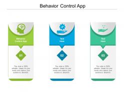 Behavior control app ppt powerpoint presentation summary guidelines cpb