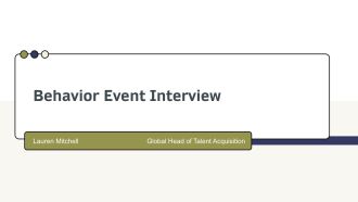 Behavior Event Interview PPT Mockup VA