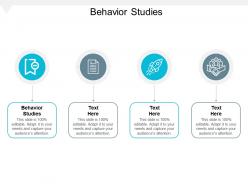 Behavior studies ppt powerpoint presentation infographics graphics pictures cpb