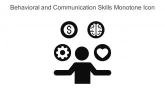 Behavioral And Communication Skills Monotone Icon In Powerpoint Pptx Png And Editable Eps Format