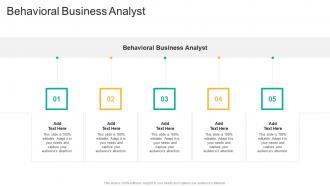 Behavioral Business Analyst In Powerpoint And Google Slides Cpb