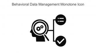 Behavioral Data Management Monotone Icon In Powerpoint Pptx Png And Editable Eps Format