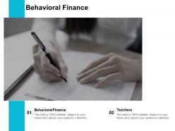 Behavioral finance ppt powerpoint presentation show clipart images cpb
