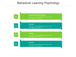 Behavioral learning psychology ppt powerpoint presentation file infographics cpb