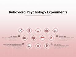 Behavioral psychology experiments ppt powerpoint presentation ideas backgrounds