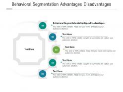 Behavioral segmentation advantages disadvantages ppt powerpoint presentation slides pictures cpb