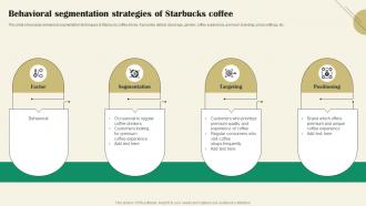 Behavioral Segmentation Strategies Of Starbucks Marketing Reference Strategy SS