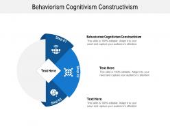 Behaviorism cognitivism constructivism ppt powerpoint presentation inspiration infographic template cpb