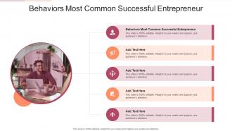 Behaviors Most Common Successful Entrepreneur In Powerpoint And Google Slides Cpb