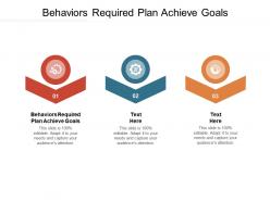 Behaviors required plan achieve goals ppt powerpoint presentation gallery rules cpb