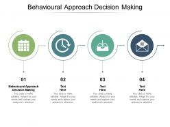 Behavioural approach decision making ppt powerpoint presentation model professional cpb