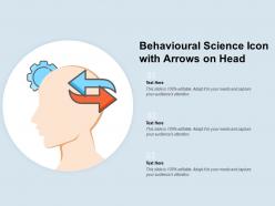 Behavioural science icon with arrows on head