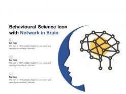 Behavioural science icon with network in brain