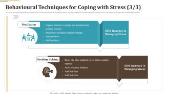 Behavioural Techniques For Coping Occupational Stress Management Strategies