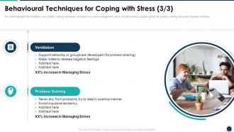 Behavioural Techniques For Coping With Stress Causes And Management Of Stress