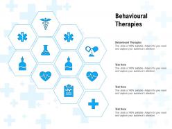 Behavioural therapies ppt powerpoint presentation styles brochure