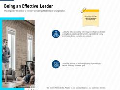 Being an effective leader leadership and management learning outcomes ppt gridlines