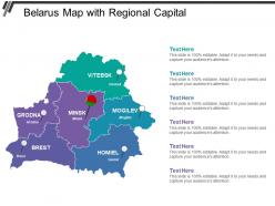 Belarus map with regional capital