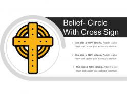 Belief circle with cross sign