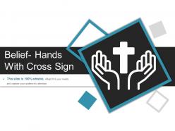 Belief hands with cross sign