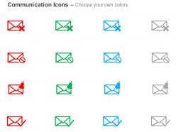 Bell alarm delete accepted emails ppt icons graphics