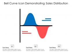 Bell curve icon demonstrating sales distribution