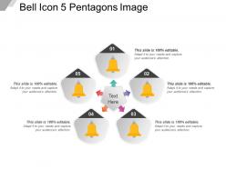 Bell icon 5 pentagons image