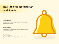 Bell icon for notification and alerts