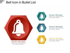 Bell icon in bullet list
