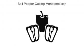 Bell Pepper Cutting Monotone Icon In Powerpoint Pptx Png And Editable Eps Format