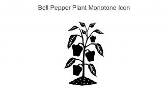 Bell Pepper Plant Monotone Icon In Powerpoint Pptx Png And Editable Eps Format