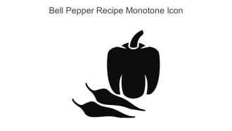 Bell Pepper Recipe Monotone Icon In Powerpoint Pptx Png And Editable Eps Format