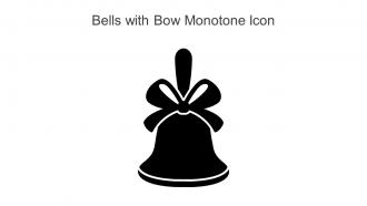Bells With Bow Monotone Icon In Powerpoint Pptx Png And Editable Eps Format