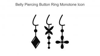 Belly Piercing Button Ring Monotone Icon In Powerpoint Pptx Png And Editable Eps Format