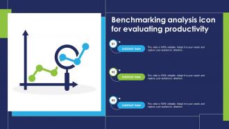 Benchmarking Analysis Icon For Evaluating Productivity