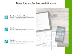 Beneficence vs nonmaleficence ppt powerpoint presentation gallery background images cpb