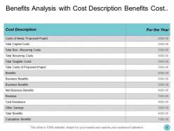 Benefit Analysis Ppt Professional Example Introduction Discounted Net Cash Flow