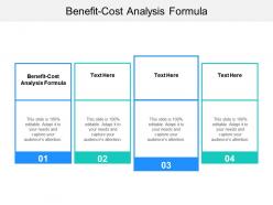 Benefit cost analysis formula ppt powerpoint presentation summary tips cpb