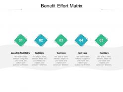Benefit effort matrix ppt powerpoint presentation inspiration deck cpb