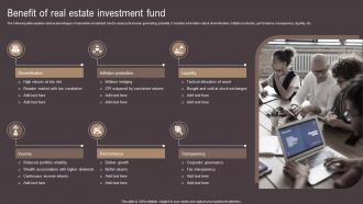 Benefit Of Real Estate Investment Fund