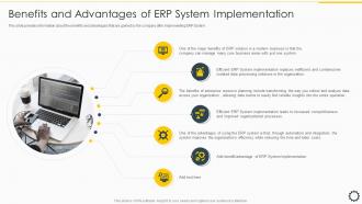 Benefits And Advantages Of ERP System Overview Cloud ERP System Framework